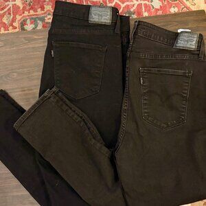 Levi’s 720 + 721 High-Rise Skinny Jeans Bundle (Size 33 / Black Denim)